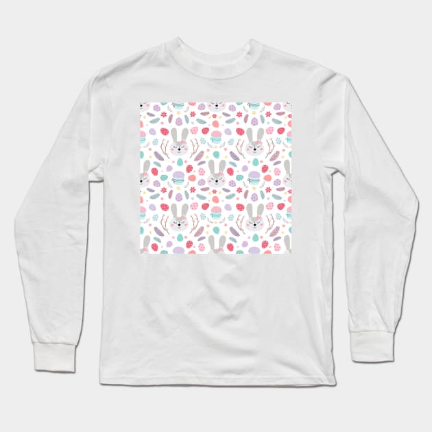 Easter Eggs and Bunnies | Happy Easter Long Sleeve T-Shirt by gronly